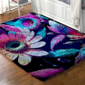 Kit de alfombra rústica con gancho de lengüeta: ¡crea una alfombra personalizada con patrón étnico para tu hogar!