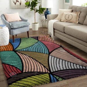 Festive Latch Hook Rug Kit - Adult Craft Set with Christmas Printed Canvas