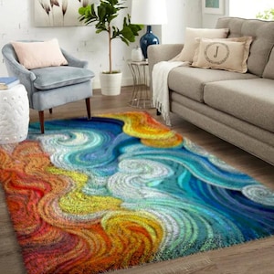 Zestawy haczyków Color Wave Love Latch Hook, duży zestaw poduszek z haczykami dla dorosłych Zestawy haczyków z nadrukowanym zabawnym dywanikiem dekoracyjnym do domu