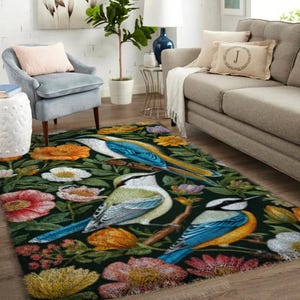 Tiervogel Knüpfhaken-Kits, großes Knüpfteppich-Kit für Erwachsene mit bedruckter Leinwand / multifunktional / Wandteppich / Teppich / Geschenk