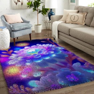 Flower Latch Hook Kits, Large Latch Hook Rug Kit for Adults Latch Hook Kits with Printed Canvas Christmas Decoration