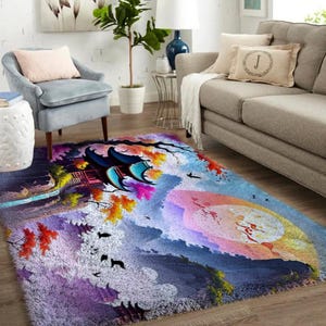 Latch Hook Kits landscape, Large Latch Hook Rug Kit for Adults Latch Hook Kits with Printed Canvas - Personalized Rug Kits for Entryways
