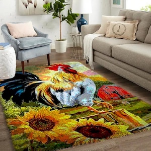 Aubusson-Style Latch Hook Kit and Rug: Bring the French Countryside to Your Floors