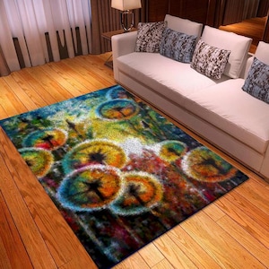 Flower Latch Hook Tapis Kits Peluche Mur Tapis Kits style DIY Tapis Tapis Chunky Yarn Arts Coussin CrochetAge Tapis de Sol Artisanat