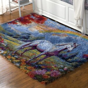 Contemporary Latch Hook Kit and Rug: Stylish DIY Rugs for Today's Living