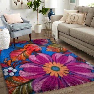 Latch Hook Kits, Large Latch Hook Rug Kit for Adults Latch Hook Kits with Printed Canvas Christmas  Decoration