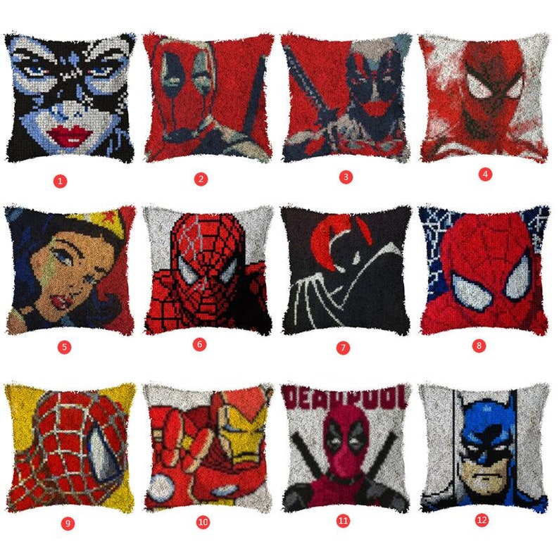 spiderman sequin pillow