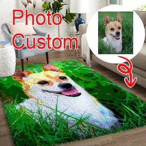 Handmade Cat Rug, Custom Oversize Pet Carpet, House Pet Decor, Kids Room, Christmas Gift, Gift For Him, Popular Rug