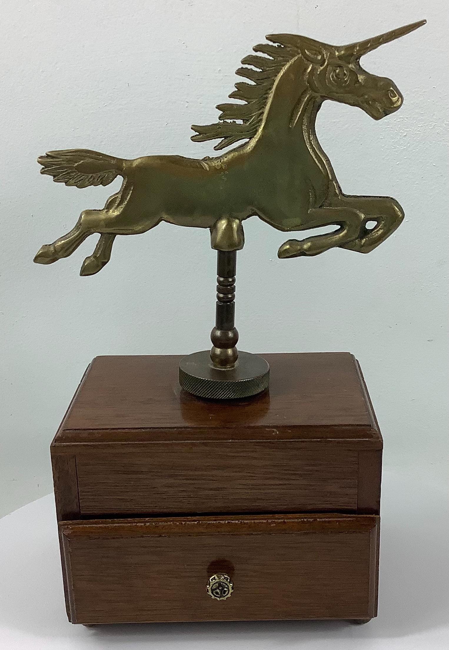 Vintage Unicorn Music Box - Etsy