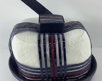 OLEG CASSINI Blue & White Pin Stripe Mod Women display picture 3
