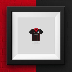 BLACKBURN ROVERS Away Shirt – 1995-96. Blackburn Rovers, Retro, Football, Soccer, Shirt, 9x9&quot;, Wall Art