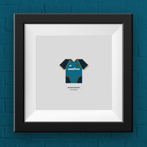 WOLVERHAMPTON WANDERERS Away Shirt – 1996-97. Wolverhampton Wanderers, Retro, Fußball, Fußball, Shirt, 9x9", Wandkunst