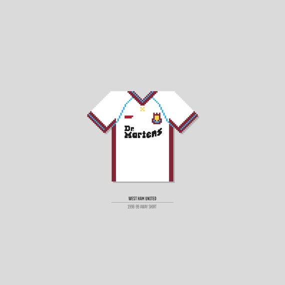 WEST HAM UNITED Away Shirt – 1998-99. West Ham United, Retro WEST HAM UNITED Away Shirt – 1998-99. West Ham United, Retro