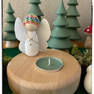 Engel, Adventsring, Adventskranz, Geburtstagsring, Jahreszeitenring, Geburtstagskranz, Filz, Waldorf, Peg doll, Kegelfiguren