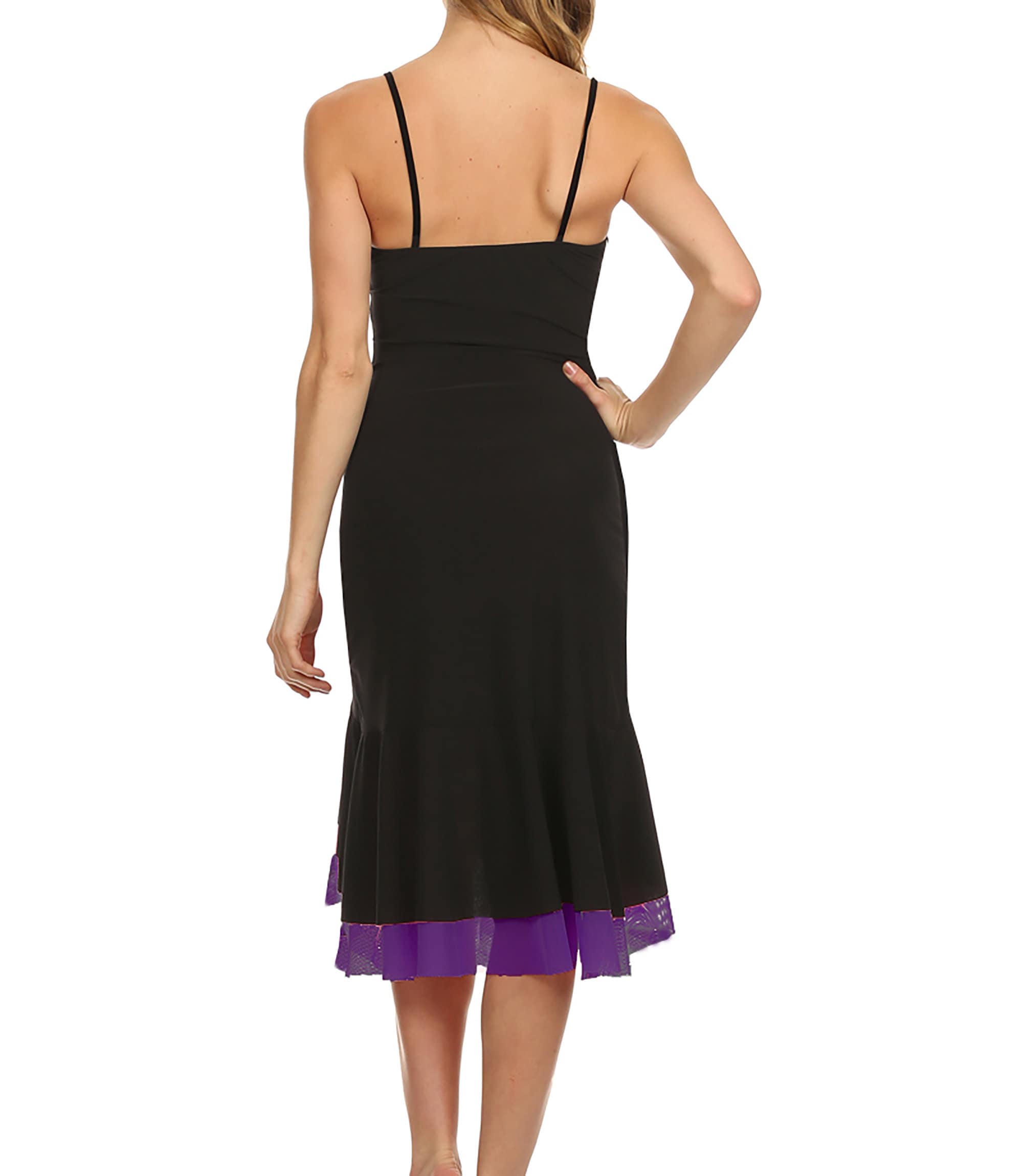 mesh halter mini dress BEADED MESH HALTER NECK OPEN BACK MINI DRESS HC (SP) / Black / S main image 1