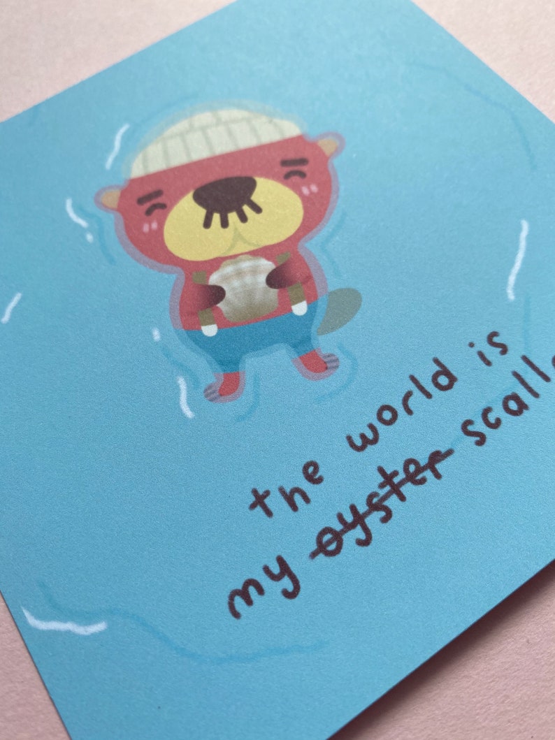 Cute Animal Crossing Pascal the Otter Print The World is Etsy