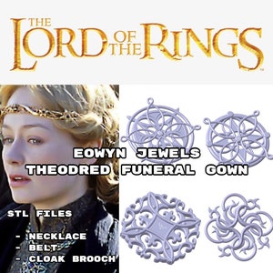 JOYAS EOWYN (Vestido funerario de Theodred) - Archivos STL 3D (el señor de los anillos)