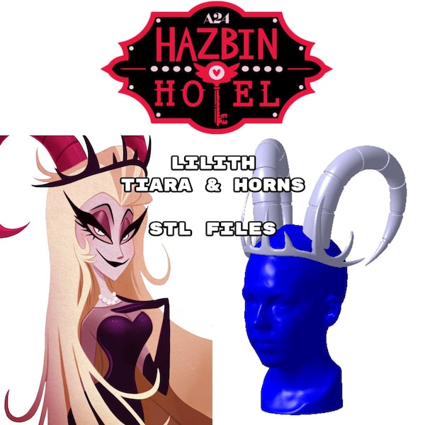 Lilith Hazbin Hotel TIARA Y CUERNOS - Archivos STL 3D