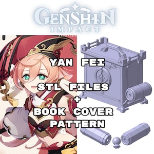 YAN FEI - STL files hip decorations (dx+sx) + book cover pattern