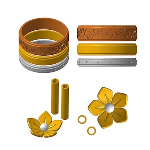 STL Aerith remake COLLAR + PULSERAS - Archivos 3d