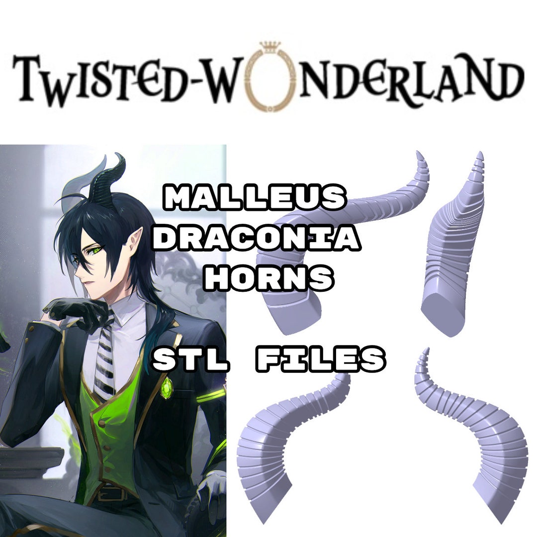 マレウス・ドラコニアの角 - STL 3D ファイル (ツイステッド マレウス・ドラコニアの角 - STL 3D ファイル (ツイステッド