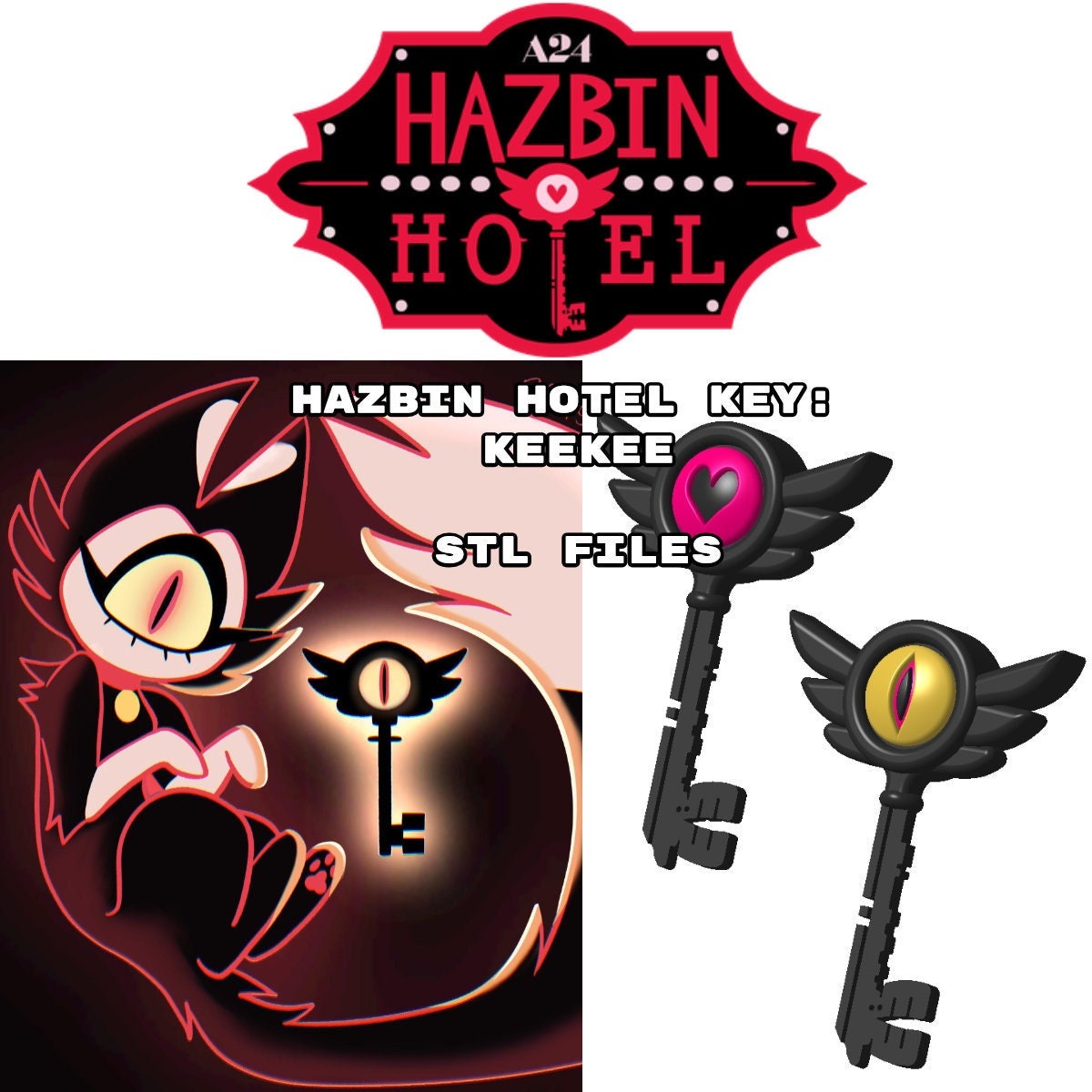 Hazbin Hotel Keys - Etsy