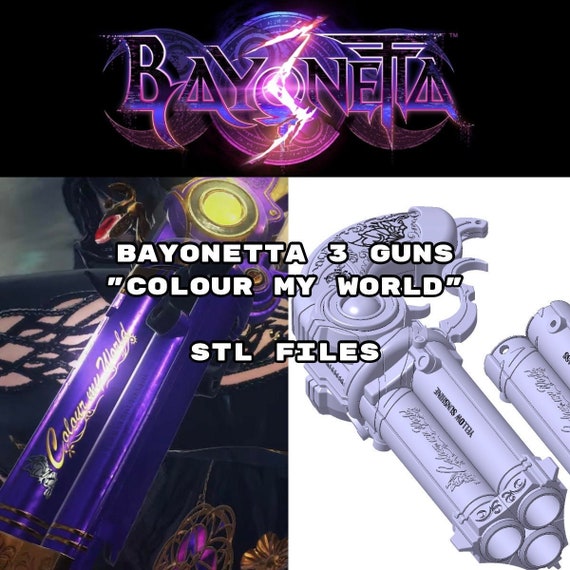 Bayonetta 3 ARMAS Colorea Mi Mundo ARCHIVOS STL (Instant Download) 