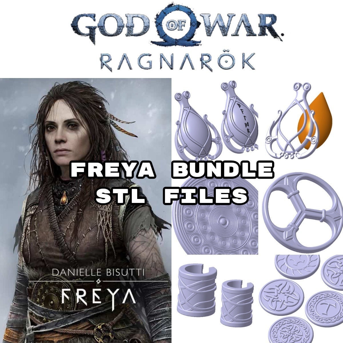 Freya BUNDLE CHARMS Archivos 3D STL god of War Ragnarok -  Finland