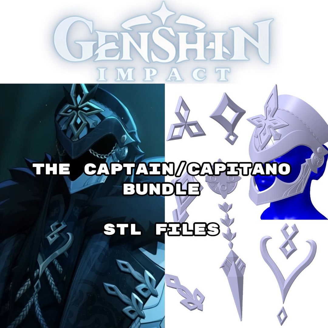 Capitano / the Captain Bundle 3D FILES STL genshin Impact Etsy Canada