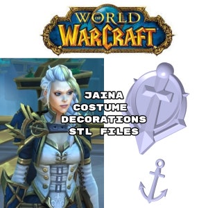 Decoraciones de disfraces de Jaina - ARCHIVOS STL 3D (WOW)