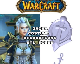 Decoraciones de disfraces de Jaina - ARCHIVOS STL 3D (WOW)