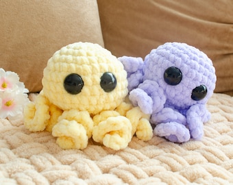 Fluffy octopus plush toy