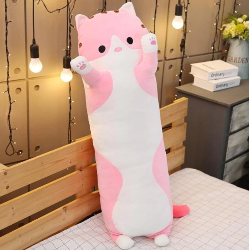 Plush Toys Animal Cat Cute Creative Long Soft Toys Office Etsy UK