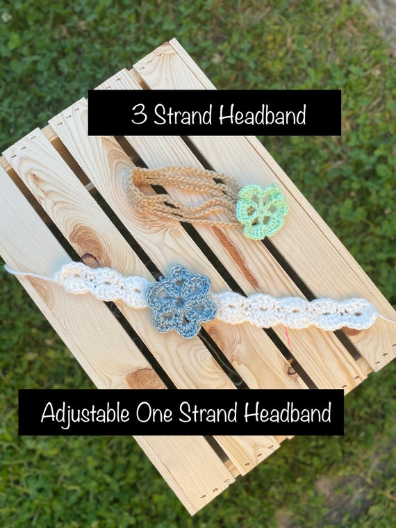 Handmade Crochet Headband with Flower for Newborn, Baby, and Toddler - MORE COLORS