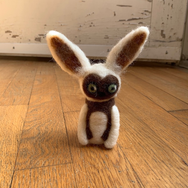 Needle Felted Wool Momo Figurine
