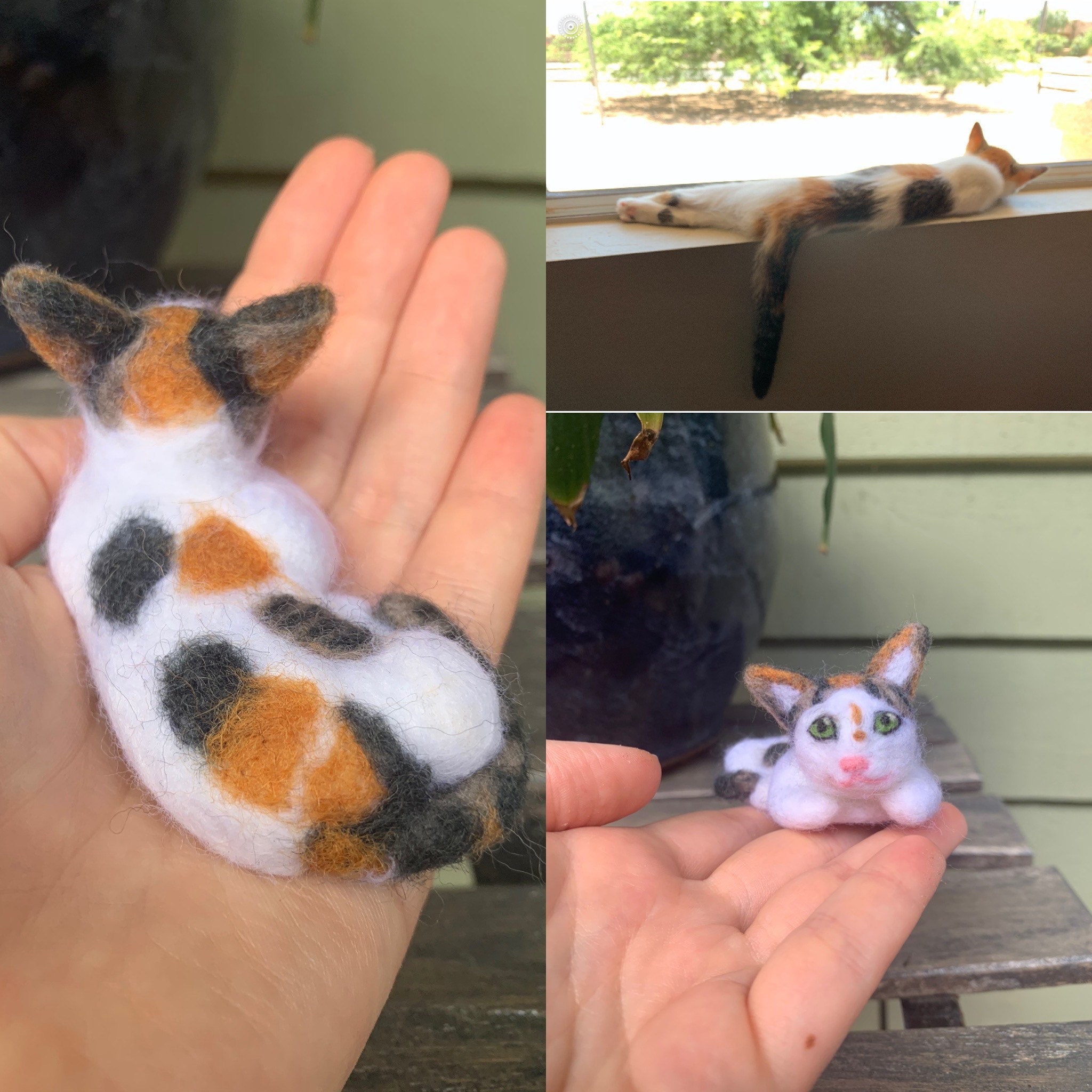 Custom Needle Felted Cat - Own a Miniature Version of your Pet!