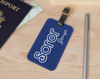 Personalized Luggage Tag, Custom Zeta Phi Beta Tag, Tag for Suitcase, Zeta Travel Bag Tag