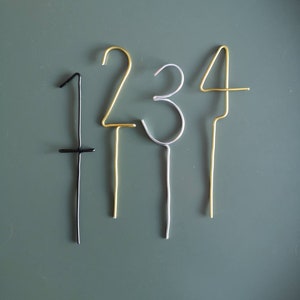 Wire number birthday cake topper age