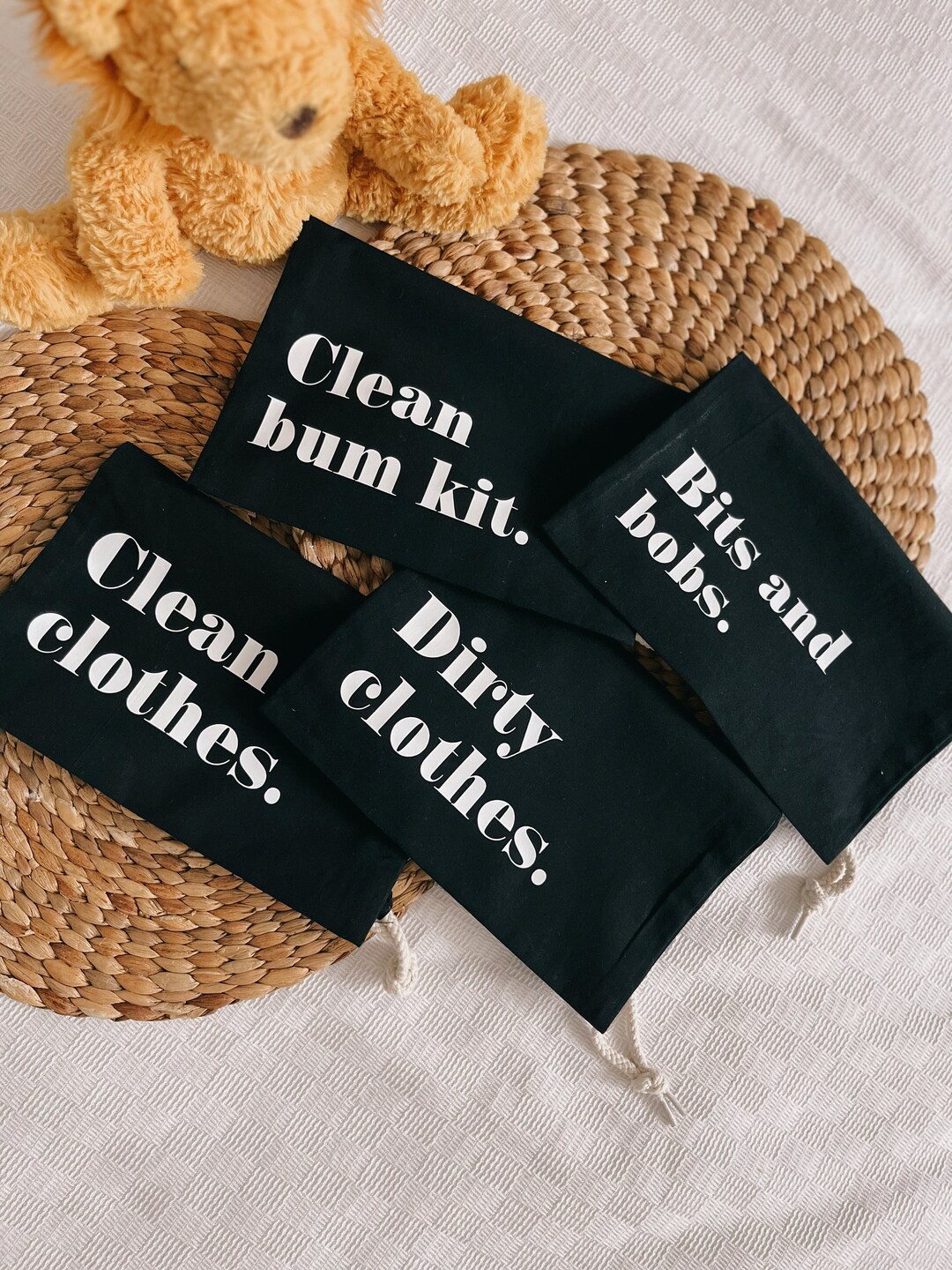 Nappy Bag Pouches X4/ Clean Bum Kit/ Changing Bag/ Changing Bag
