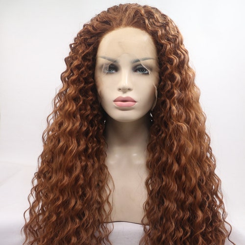 Short Pink Kinky Curl Lace Front Wig - Etsy