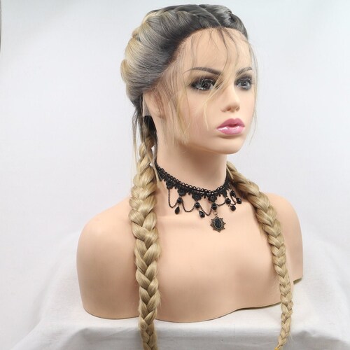 Braided Fishbone Lace Front Wig Cosplay Wig Costume Wig Etsy