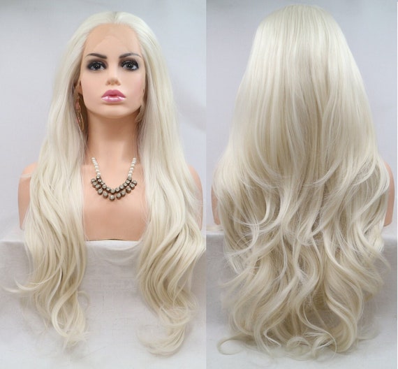 Long wavy best sale platinum blonde wig