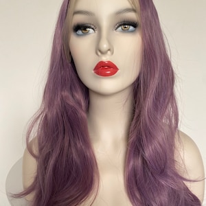 Free Part HD Lace Front Wig Purple Light Violet Long Wavy Wig Women&#39;s Natural Wigs Gift for her