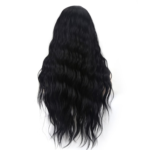 Natural Black Long Wavy Wig,non-lace Synthetic Wigs Hair  display picture 1
