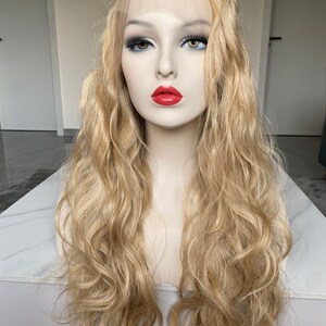 Long Blonde Curly Lace Front Wig