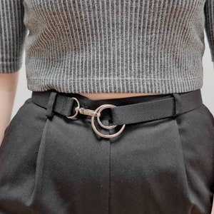 Silver double ring belt online