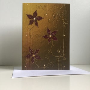 Wenskaart Fine art Goud