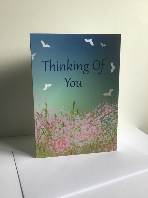 Thinking of You Greetings card inspirational card Etsy