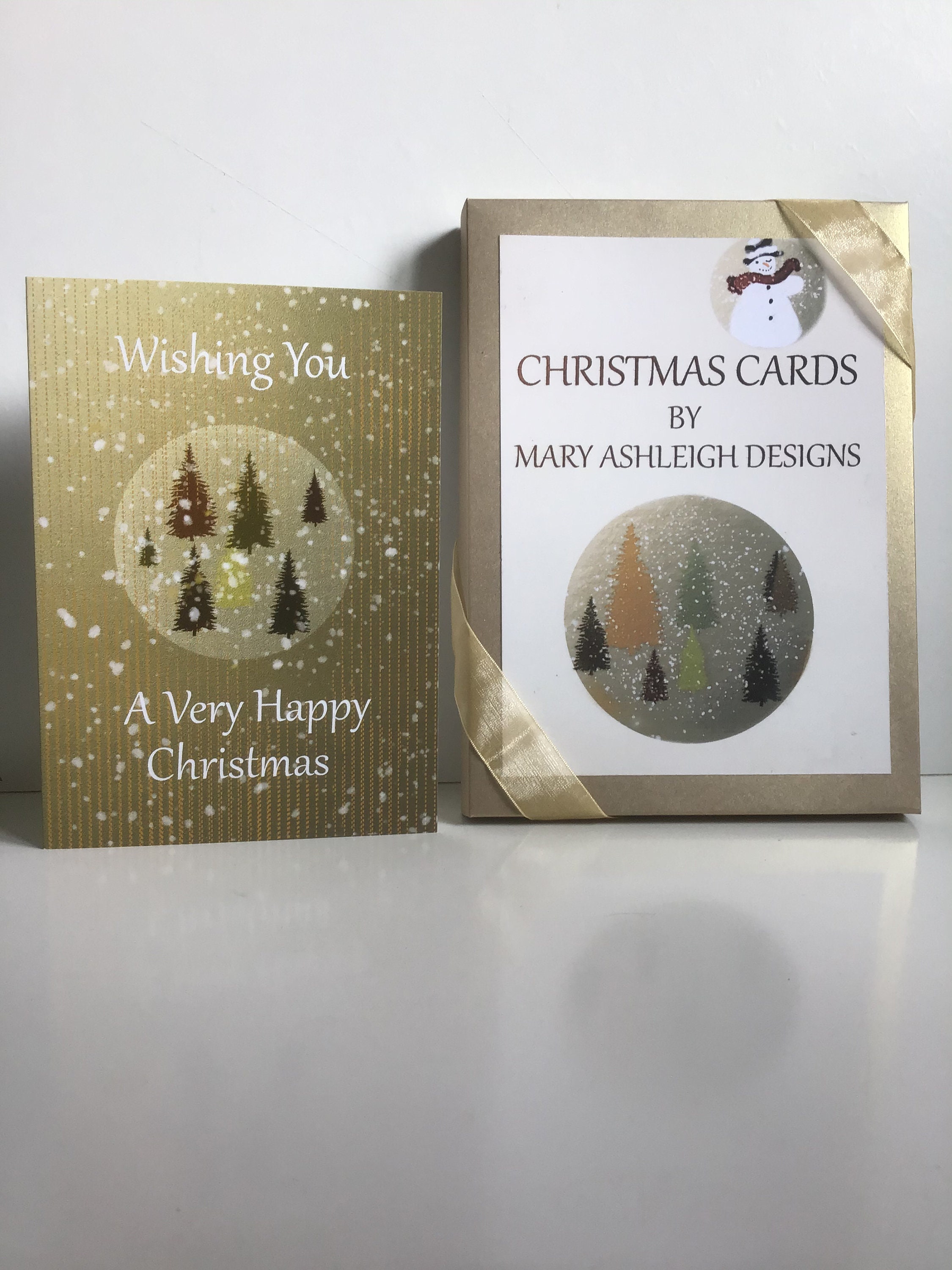REDUCED Christmas cards boxed set Etsy