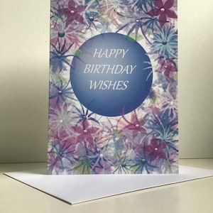 Cartão de aniversário floral aniversário